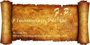 Fleckenstein Péter névjegykártya